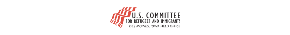 U.S. Committee for Refugees and Immigrants Des Moines's Banner