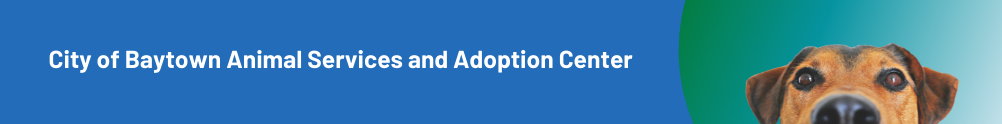 City of Baytown Animal Services and Adoption Center's Banner