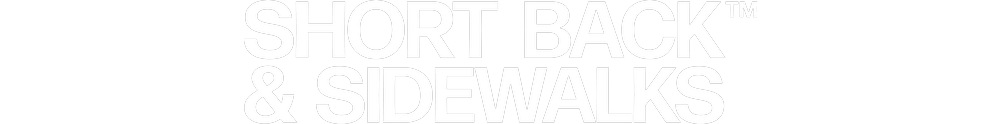 Short Back & Sidewalks black logo on white background