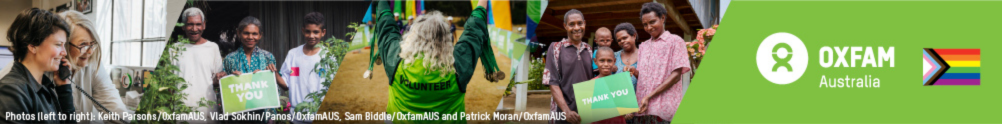 Oxfam Australia's Banner