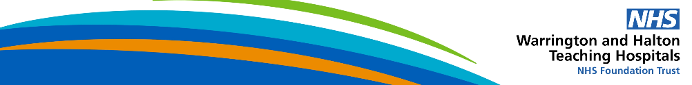 Warrington and Halton NHS Teaching Hospitals Foundation Trust's Banner
