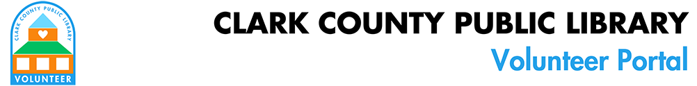 Clark County Public Library Volunteer Portal Banner